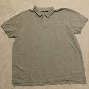 American Eagle Polo Shirt Collar Short Sleeve Logo Embroidered XXL Gray